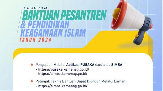 Kemenag Buka Program Bantuan Pesantren dan Pendidikan Keagamaan Islam 2024, Yuk Simak Cara Mendaftarnya 1 sekarangaja