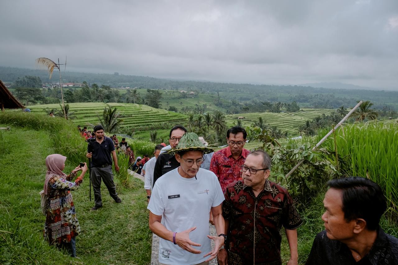 Pastikan Persiapan World Water Forum 2024, Menparekraf Tinjau Desa Jatiluwih Tabanan Bali 1 sekarangaja