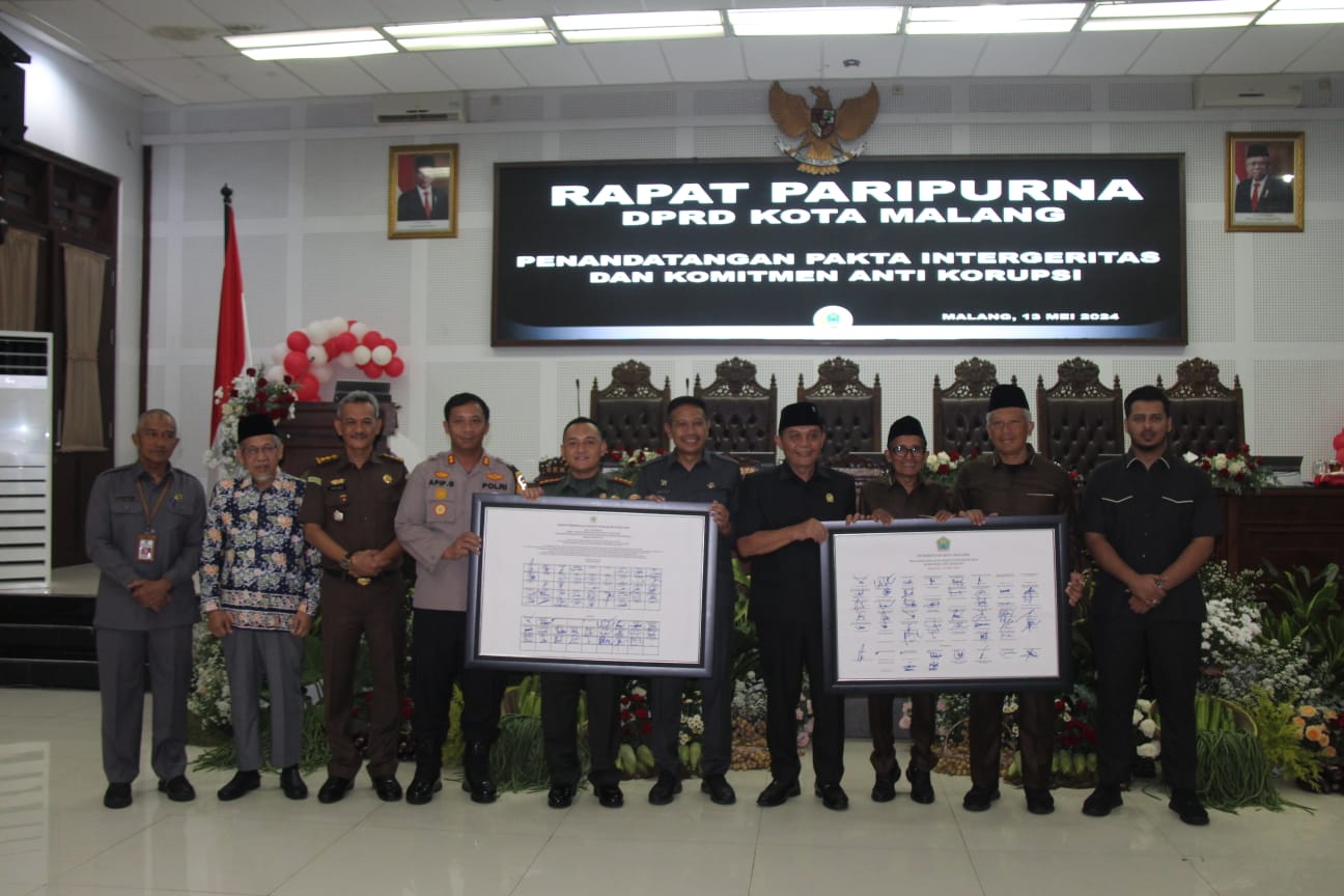 Wujudkan Pokir untuk Rakyat, DPRD Kota Malang dan Pemkot Tanda Tangan Pakta Integritas 1 sekarangaja