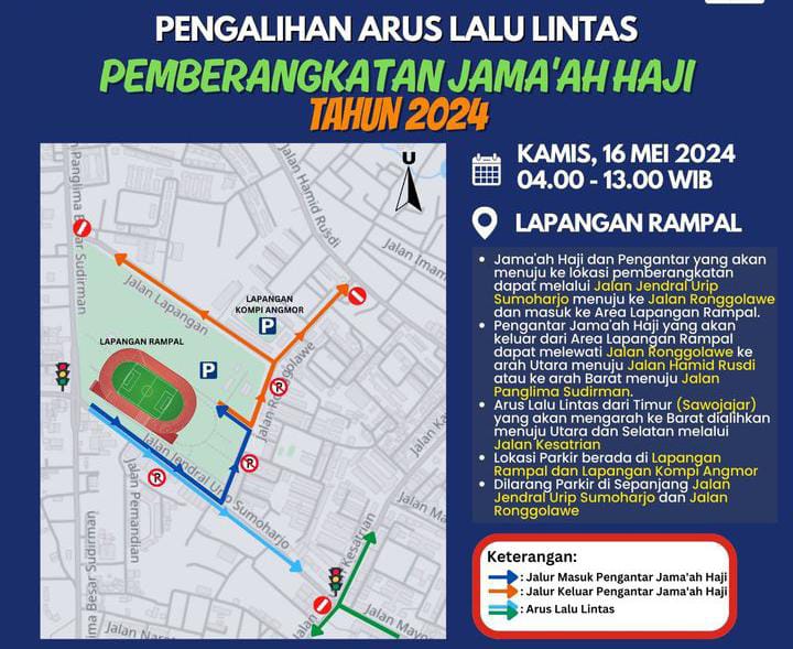 Pemberangkatan CJH Kota Malang Kamis Besok, Lalin Rampal dan Sekitarnya Dialihkan 1 sekarangaja