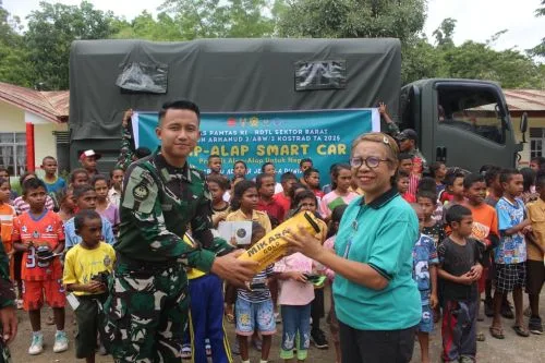 Satgas Pamtas Yonarhanud 2 Kostrad Gelar Alap Alap Smart Car, Program Unggulan Cerdaskan Anak Bangsa 2 sekarangaja