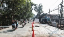 Penanganan Konstruksi Saluran Ambles di Jalan Lenteng Agung Tuntas 8 sekarangaja