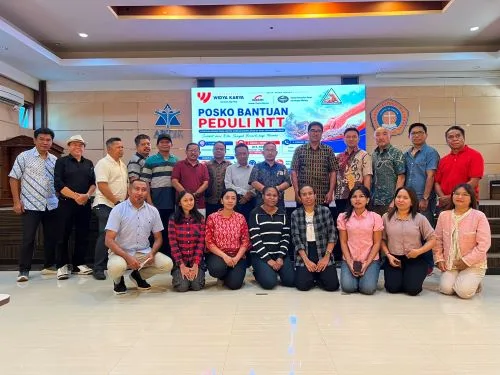 Kolaborasi Komisi Kerawam Keuskupan Malang, Flobamora Malang Raya, Universitas Widya Karya Malang Buka Posko Bantuan Peduli NTT 1 sekarangaja