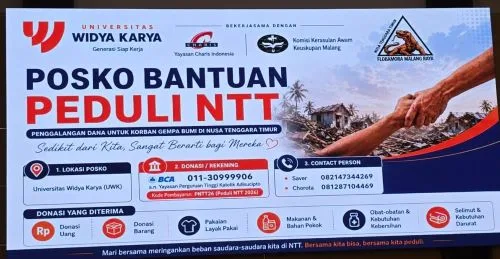 Kolaborasi Komisi Kerawam Keuskupan Malang, Flobamora Malang Raya, Universitas Widya Karya Malang Buka Posko Bantuan Peduli NTT 2 sekarangaja