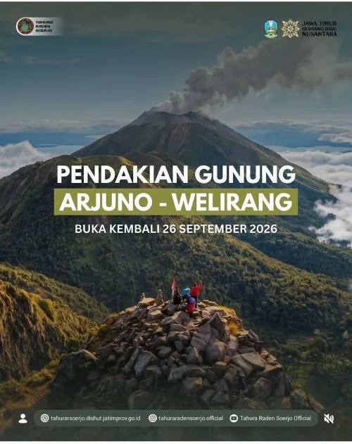 Pendakian Gunung Arjuno-Welirang Kembali Dibuka Mulai 26 September 2026 1 sekarangaja
