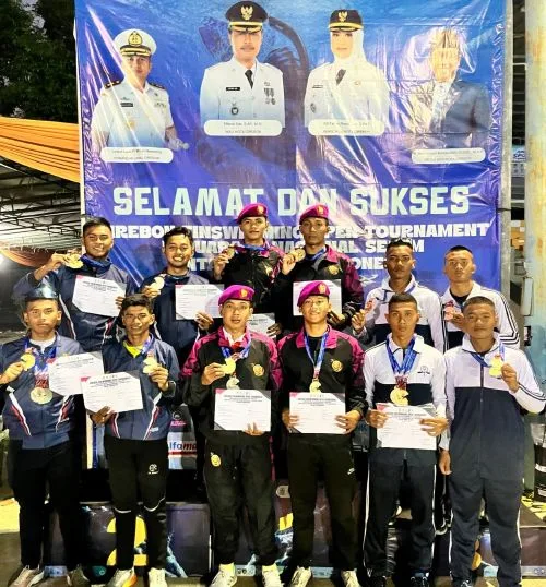 Hebat! Prajurit Koarmada II Berjaya di Kejurnas Selam Cirebon Bawa Pulang 11 Medali 1 sekarangaja