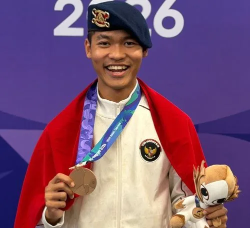 Bangga! Briptu Muhamad Fawwaz Aditia Farrel Ikut Sumbang Medali Menembak Asian Games 2026 1 sekarangaja