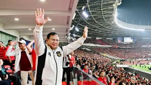Presiden Prabowo Bangga Indonesia Juara FIFA ASEAN Cup saat Nonton Laga di Gelora Bung Karno 1 sekarangaja